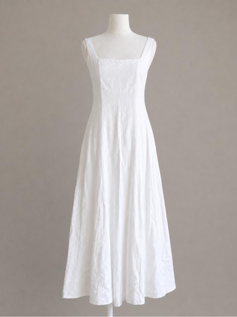 White Maxi Dress 100% Cotton a niche Russian clothing brand